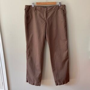 J Crew City Fit Belmarin Pants Mink Brown Size 14